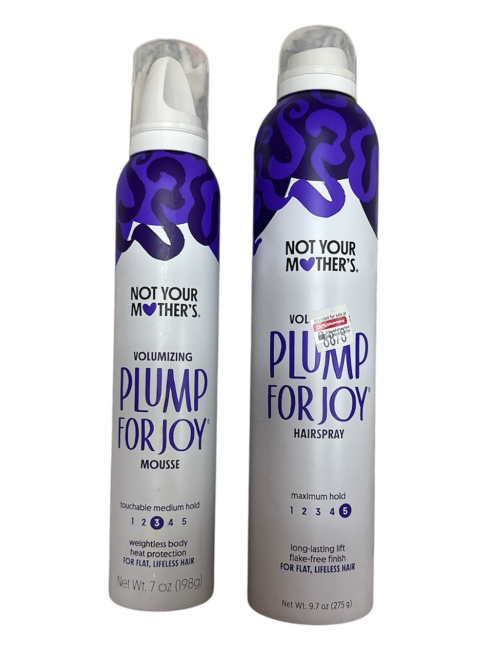Not Your Mother's Plump For Joy Volumizing Mousse & Hairspray - Purple/White